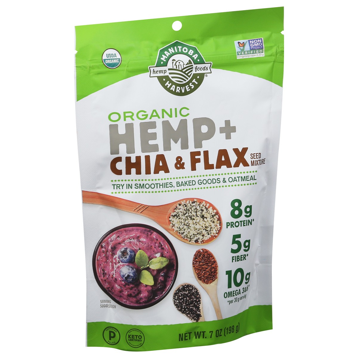 slide 9 of 14, Manitoba Harvest Hemp + Chia & Flax Organic Seed Mixture - 7 oz, 7 oz
