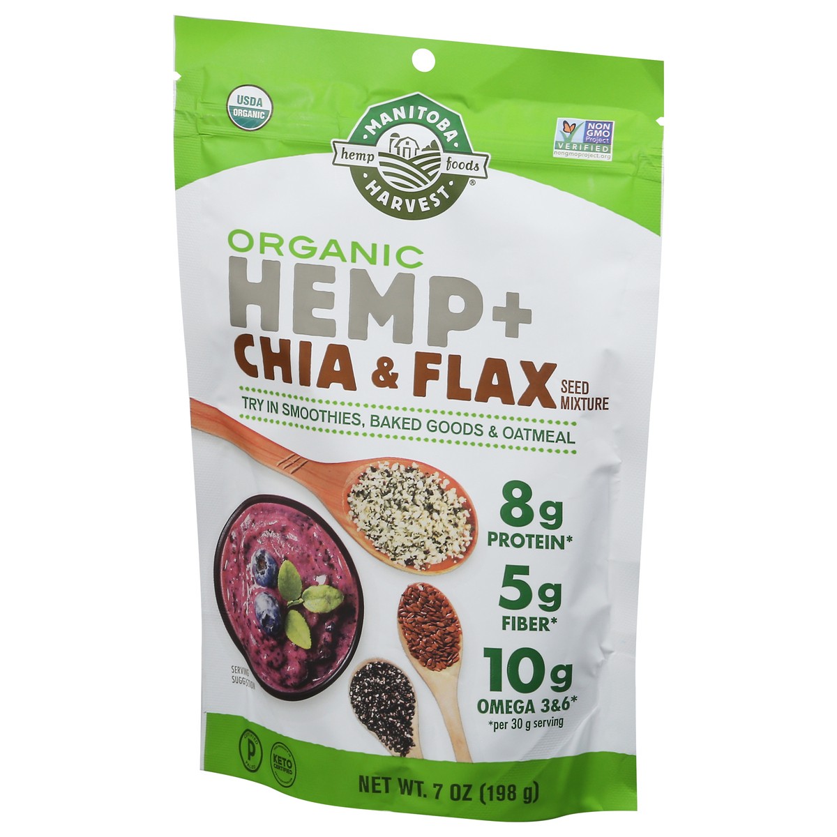 slide 14 of 14, Manitoba Harvest Hemp + Chia & Flax Organic Seed Mixture - 7 oz, 7 oz