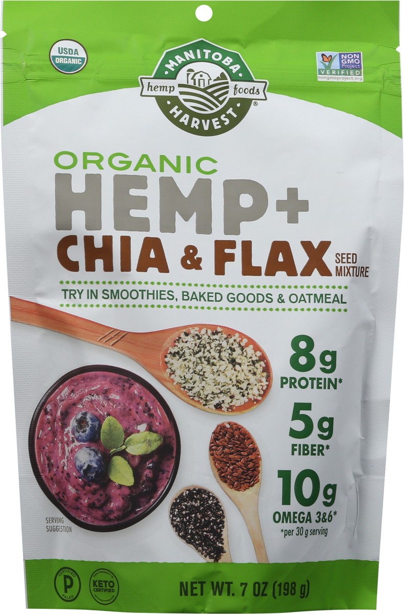 slide 3 of 14, Manitoba Harvest Hemp + Chia & Flax Organic Seed Mixture - 7 oz, 7 oz