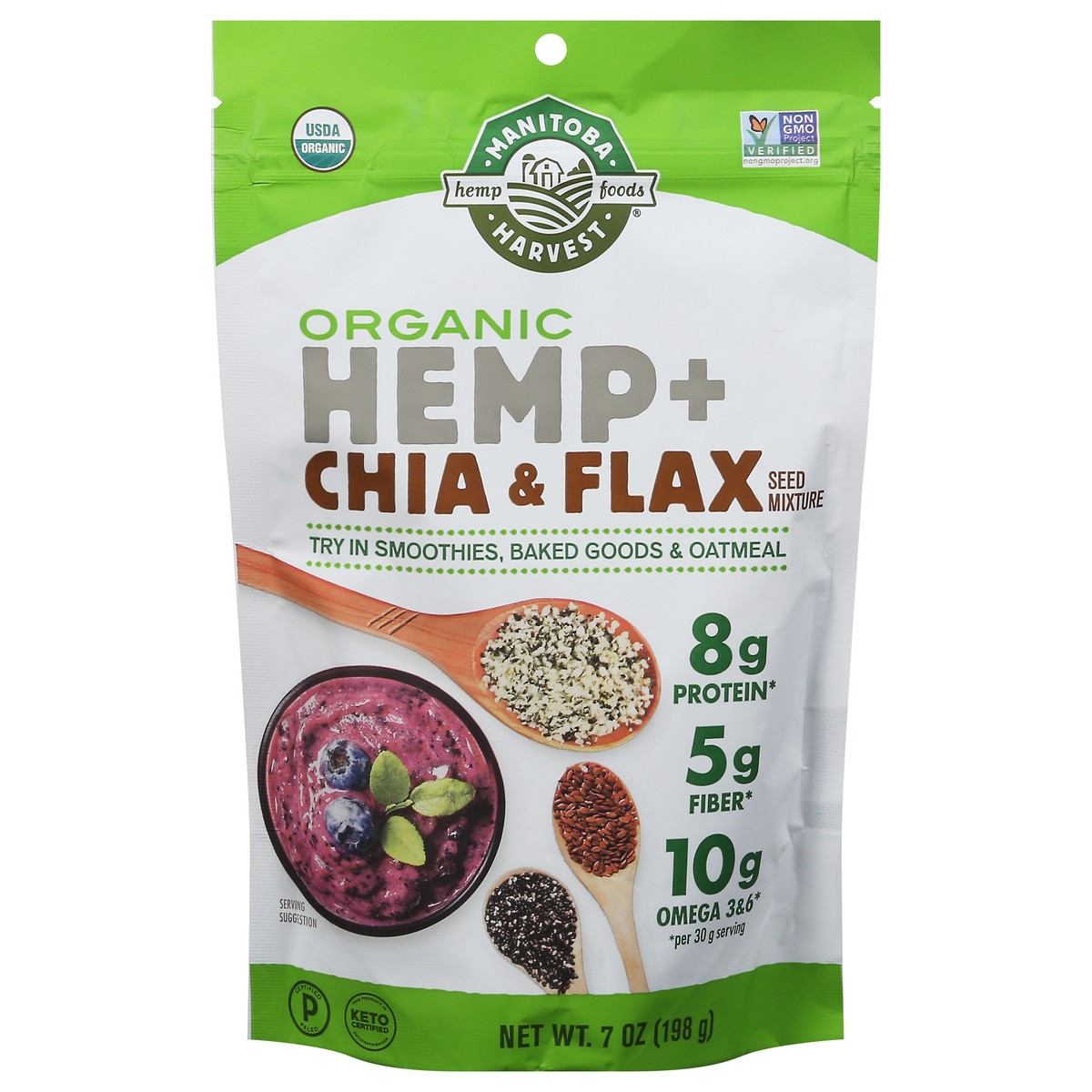 slide 6 of 14, Manitoba Harvest Hemp + Chia & Flax Organic Seed Mixture - 7 oz, 7 oz