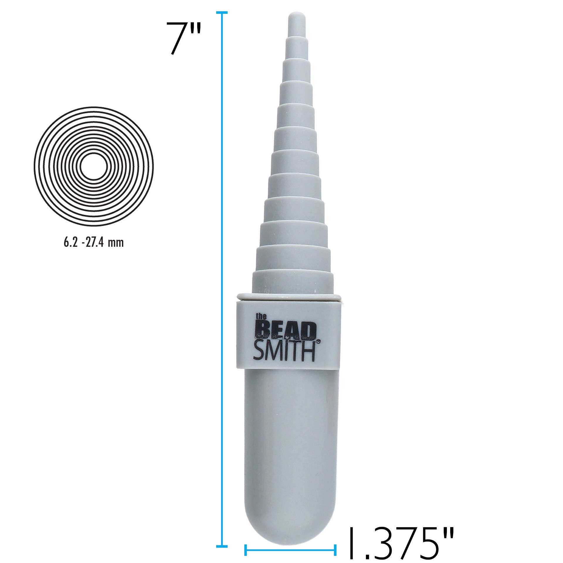 slide 3 of 8, The Beadsmith Round Mandrel, 7 in x 1.375 in