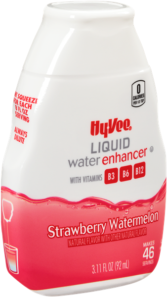 slide 1 of 1, Hy-Vee Strawberry Watermelon Liquid Water Enhancer - 3.11 fl oz, 3.11 fl oz