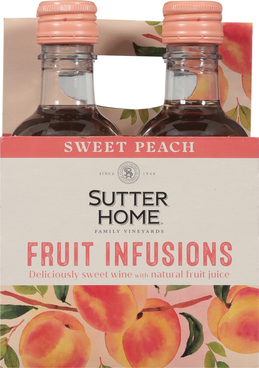 slide 7 of 9, Sutter Home Sweet Peach Fruit Infusions 4 - 187 ml Bottles, 187 ml