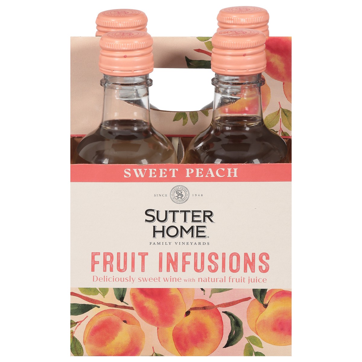 slide 2 of 9, Sutter Home Sweet Peach Fruit Infusions 4 - 187 ml Bottles, 187 ml