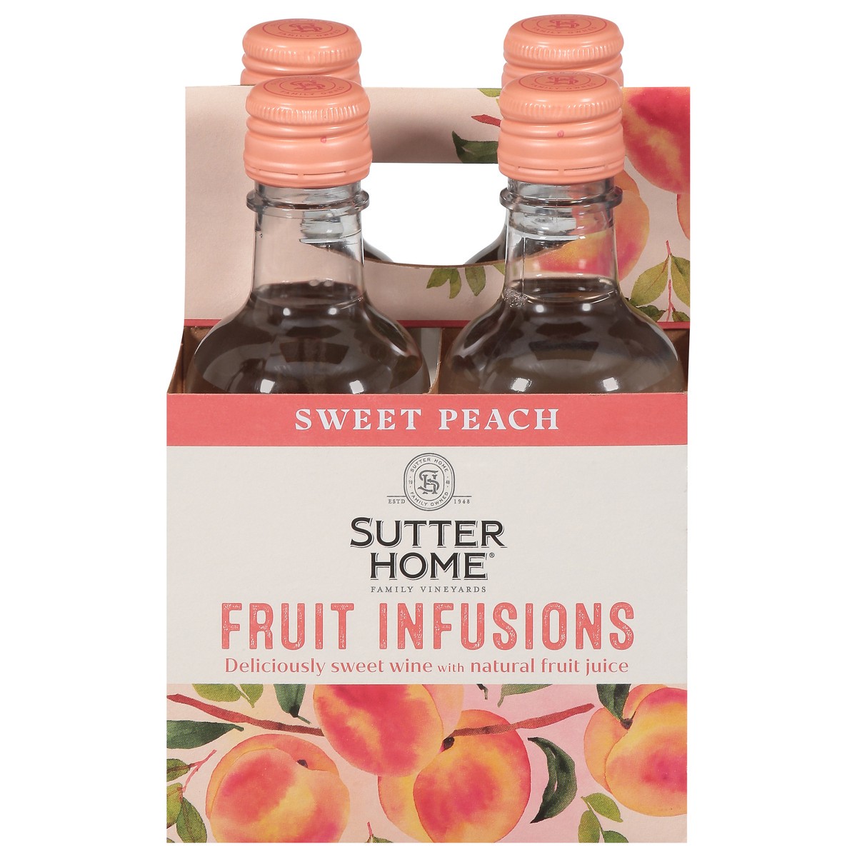 slide 1 of 9, Sutter Home Sweet Peach Fruit Infusions 4 - 187 ml Bottles, 187 ml