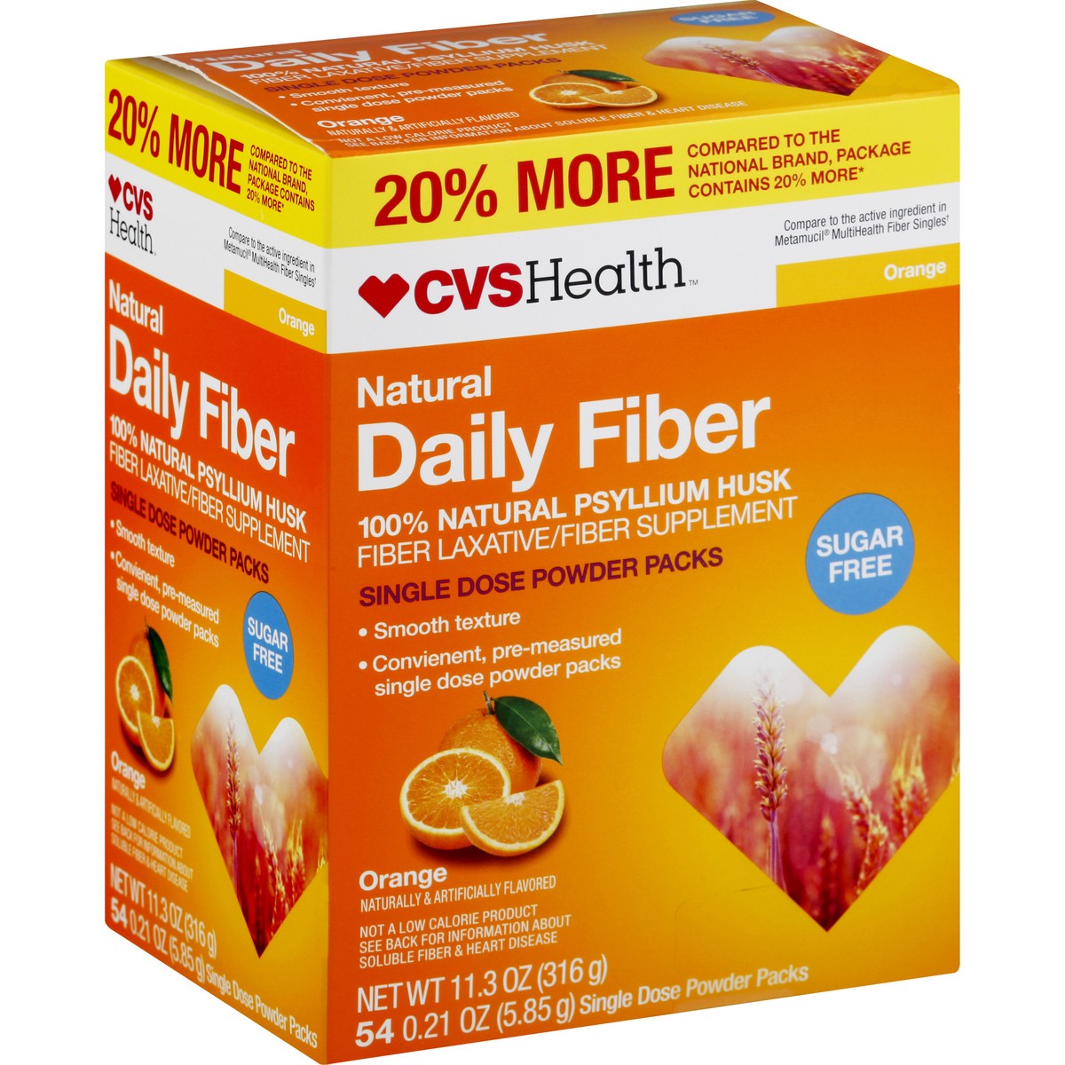 slide 10 of 12, CVS Health Sugar-Free Daily Fiber Single Dose Packs, 54 Ct, 45 ct; 0.21 oz; 5.85 gram
