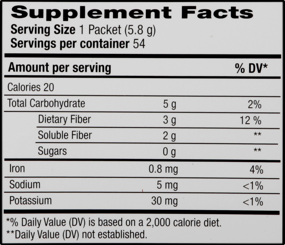 slide 8 of 12, CVS Health Sugar-Free Daily Fiber Single Dose Packs, 54 Ct, 45 ct; 0.21 oz; 5.85 gram