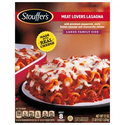 Stouffer''s Stouffer’s Meat Lovers Lasagna, Large Family Size, Frozen Lasagna Frozen Family Dinners