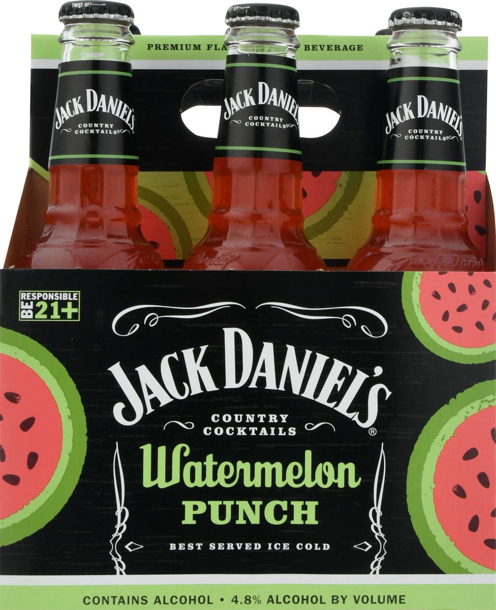 slide 1 of 10, Jack Daniel's Watermelon Punch Country Cocktails 6 - 10 fl oz Bottles, 6 ct; 10 oz