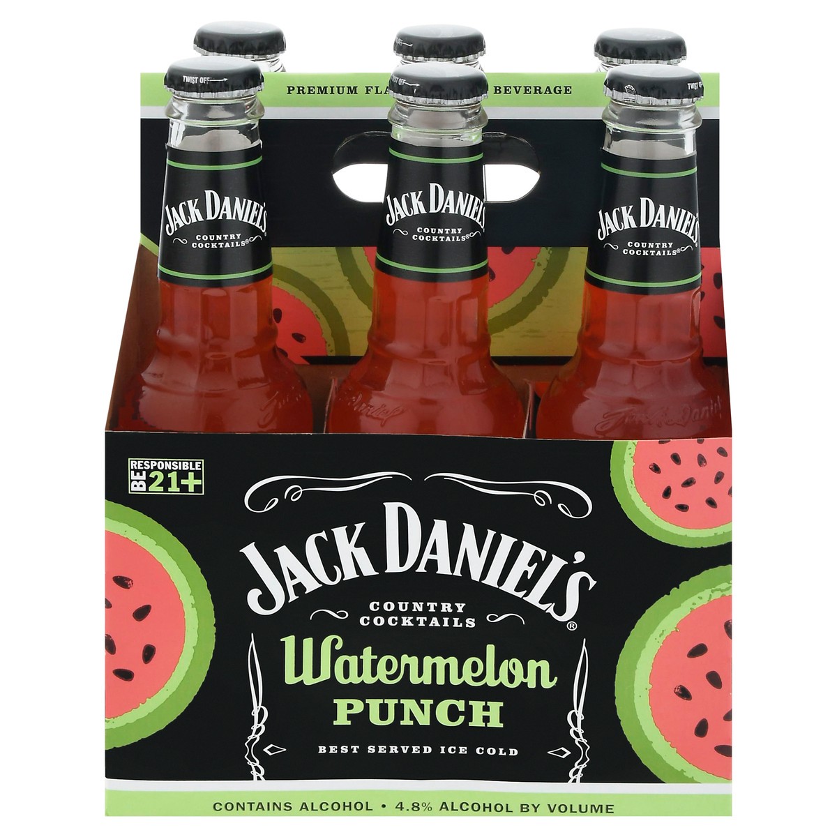 slide 1 of 10, Jack Daniel's Watermelon Punch Country Cocktails 6 - 10 fl oz Bottles, 6 ct; 10 oz