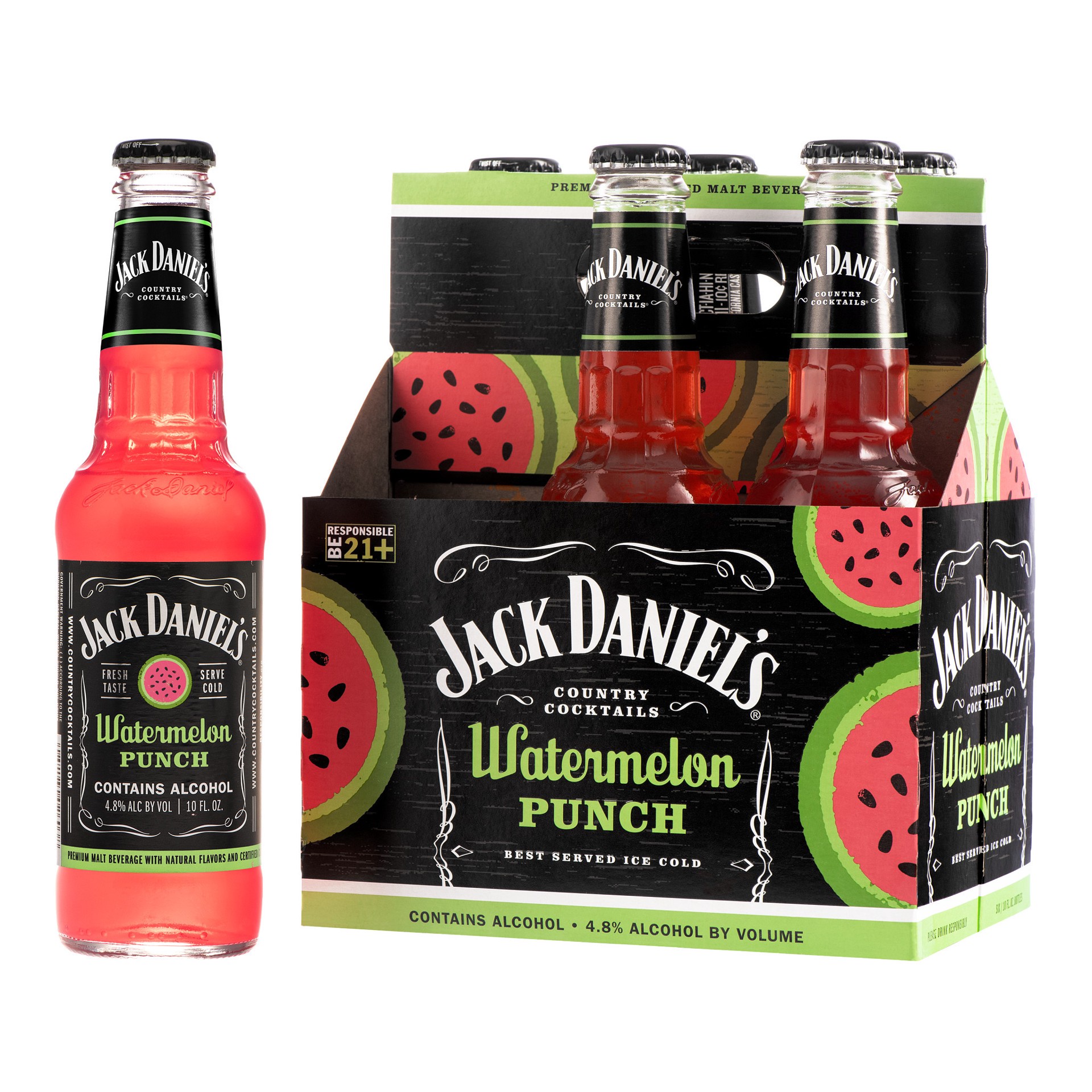 slide 1 of 10, Jack Daniel's Watermelon Punch, 6 ct; 10 oz