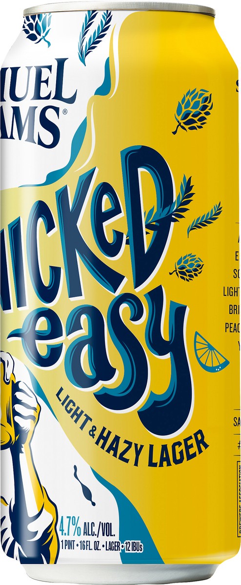 slide 3 of 8, Samuel Adams Wicked Easy Beer, Light & Hazy Lager (16 fl. oz. Can), 1 ct