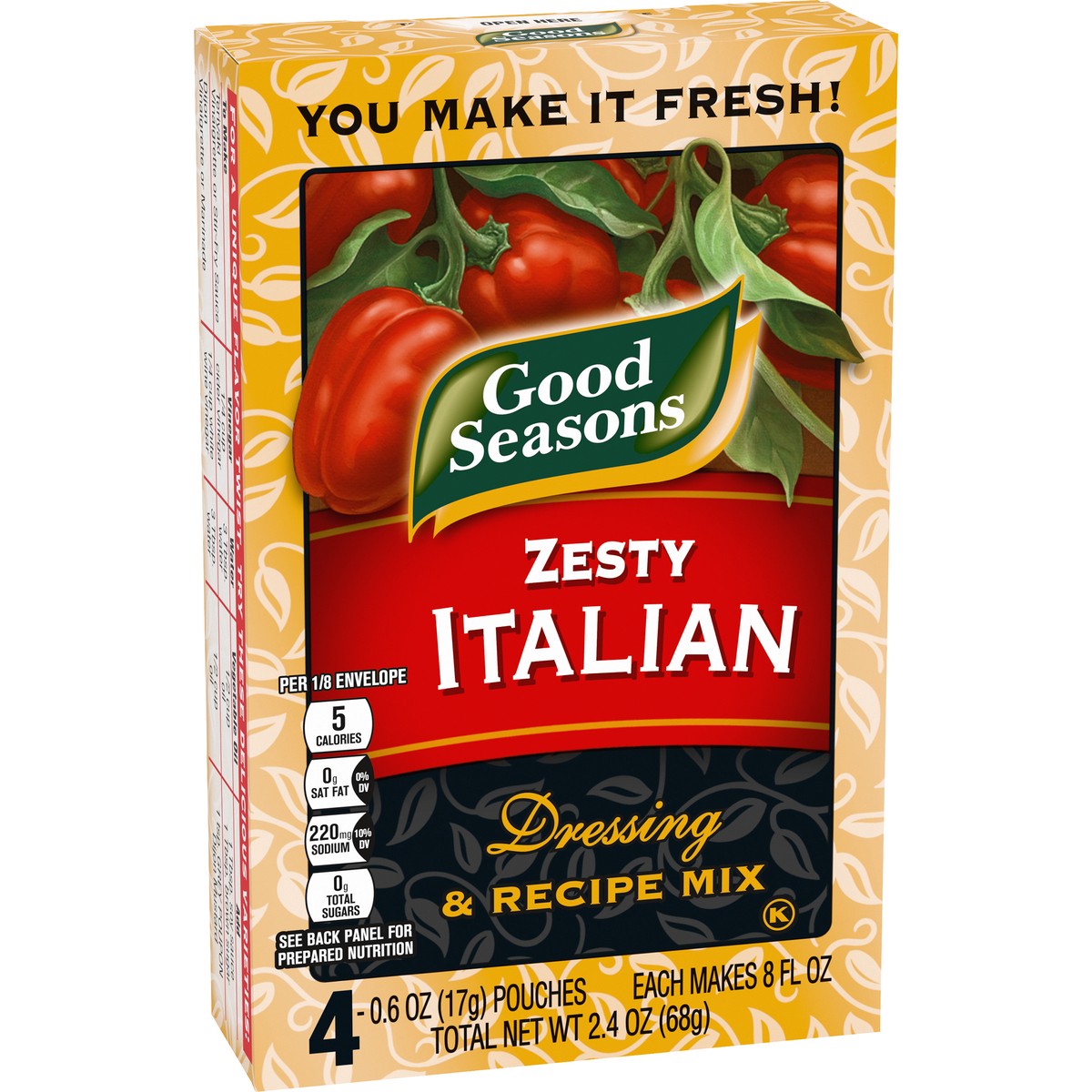 slide 7 of 9, Good Seasons Zesty Italian Dressing & Recipe Seasoning Mix, 4 ct Packets, 4 ct