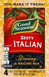Good Seasons Zesty Italian Dry Salad Dressing and Recipe Mix, 4 ct - Packets