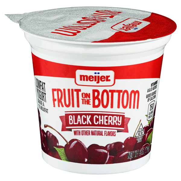 slide 1 of 3, Meijer Fruit on the Bottom Yogurt, Black Cherry, 6 oz
