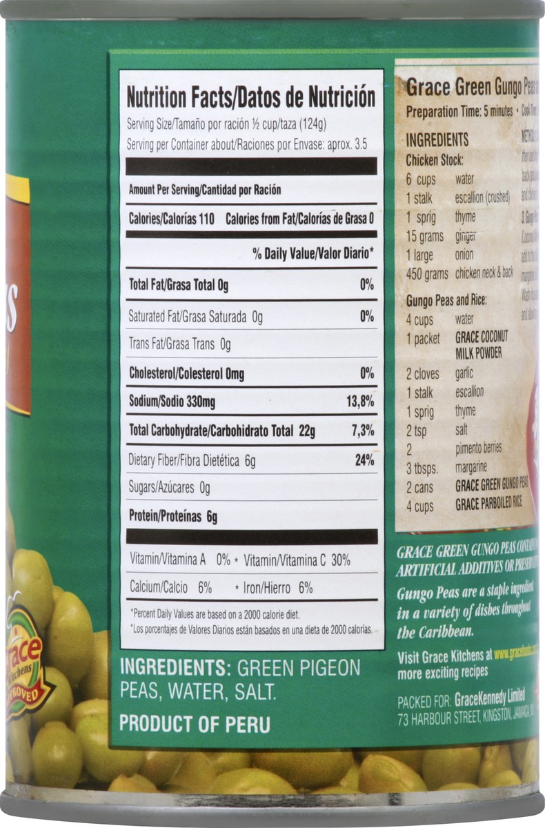 slide 9 of 10, Grace Green Peas 15 oz, 15 oz