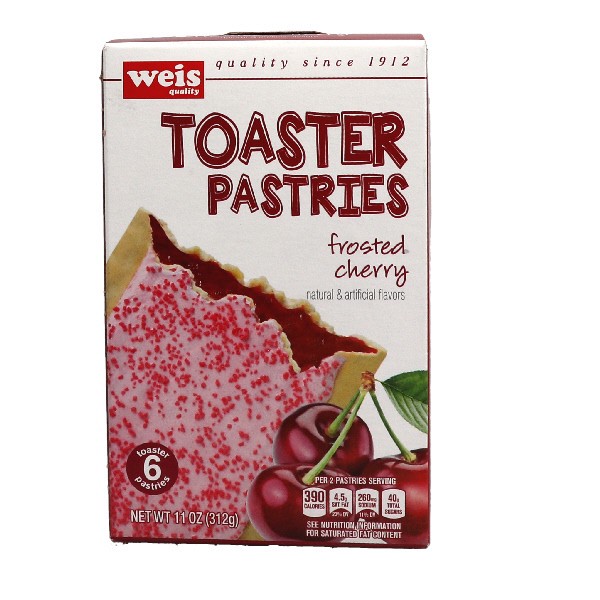 slide 1 of 6, Weis Quality Frosted Cherry Toaster Pastries, 11 oz