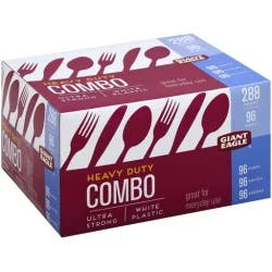 Giant Eagle Heavy Duty Plastic Utensils Combo Pack