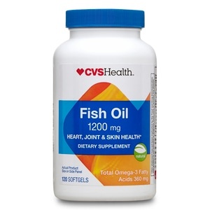 slide 1 of 1, CVS Health Fish Oil Softgels, 100 ct; 1200 mg