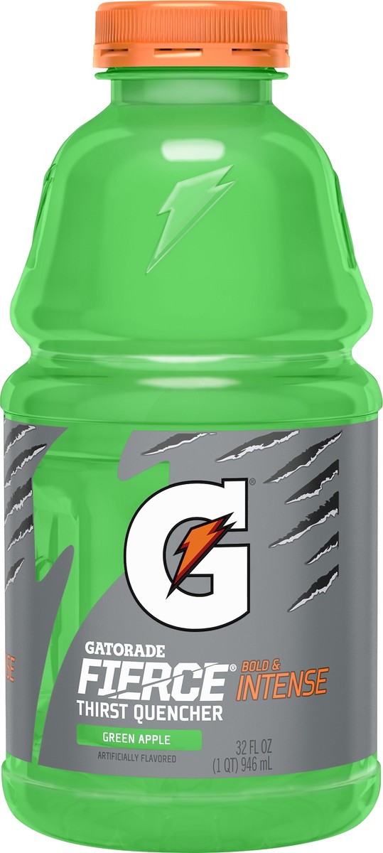 slide 1 of 3, Gatorade Fierce Green Apple Thirst Quencher - 32 oz, 32 oz