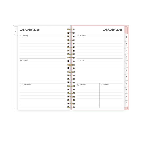 slide 3 of 8, Blue Sky 2026 Blue Sky Weekly/Monthly Planner, 5"" x 8"", Big Peony, January To December, 152667, 1 ct