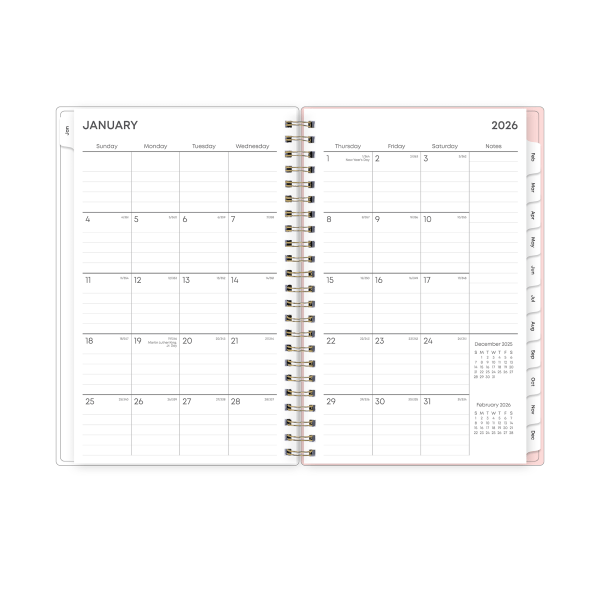 slide 5 of 8, Blue Sky 2026 Blue Sky Weekly/Monthly Planner, 5"" x 8"", Big Peony, January To December, 152667, 1 ct