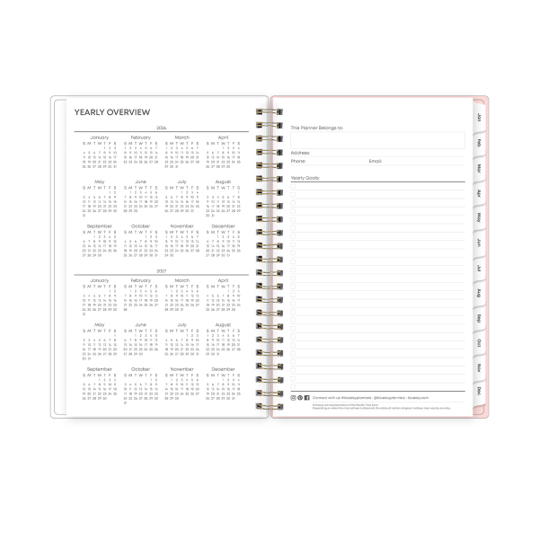 slide 2 of 8, Blue Sky 2026 Blue Sky Weekly/Monthly Planner, 5"" x 8"", Big Peony, January To December, 152667, 1 ct
