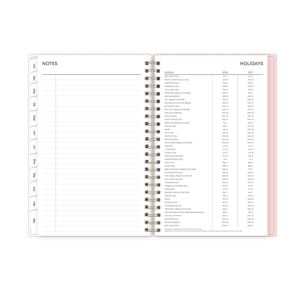 slide 4 of 8, Blue Sky 2026 Blue Sky Weekly/Monthly Planner, 5"" x 8"", Big Peony, January To December, 152667, 1 ct