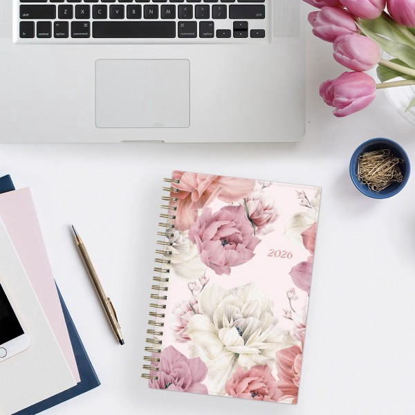 slide 8 of 8, Blue Sky 2026 Blue Sky Weekly/Monthly Planner, 5"" x 8"", Big Peony, January To December, 152667, 1 ct