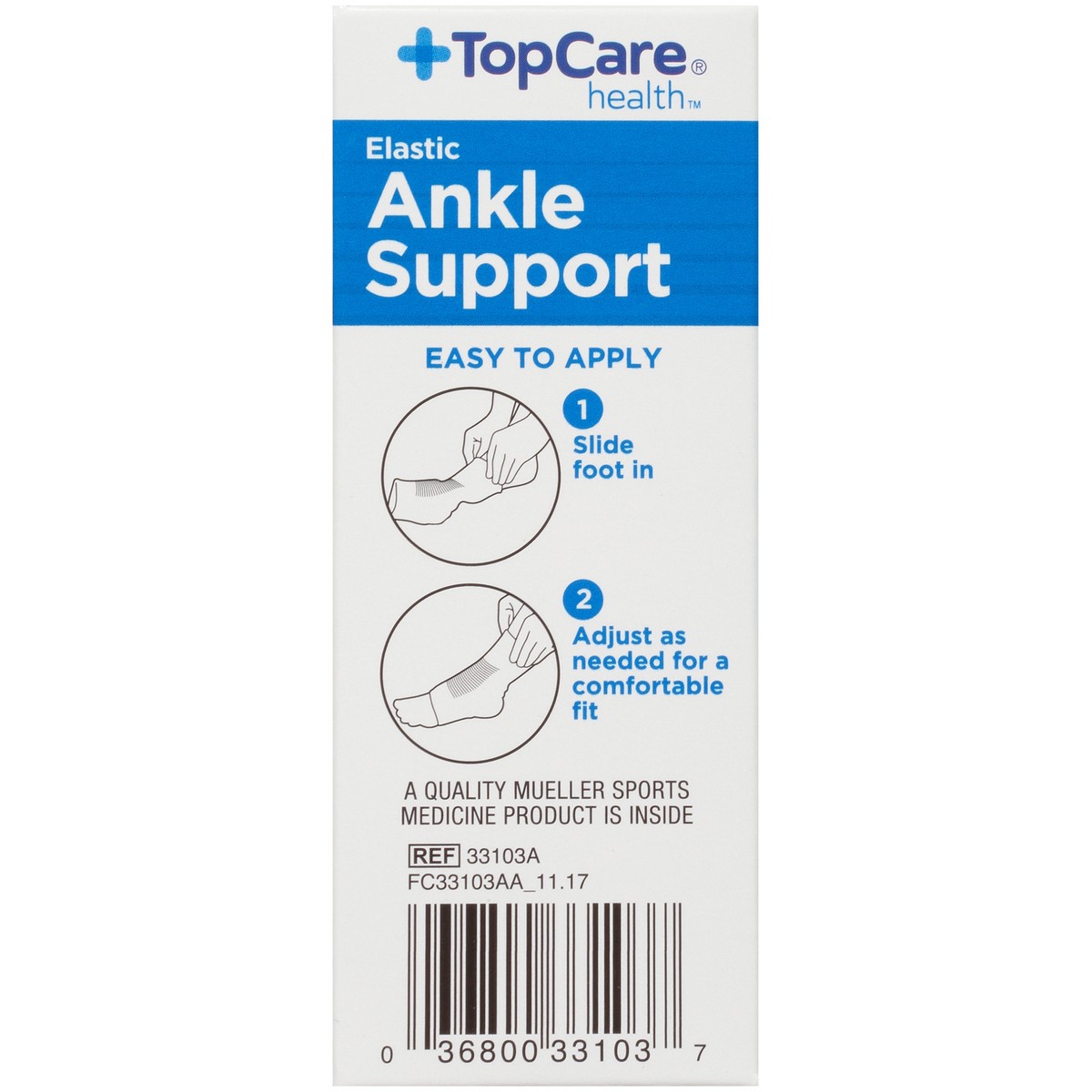 slide 5 of 8, TopCare Top Care Elastic Ankle Support Large, 1 ct