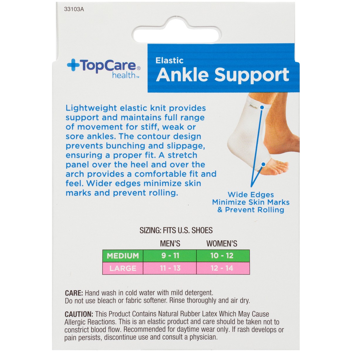 slide 8 of 8, TopCare Top Care Elastic Ankle Support Large, 1 ct