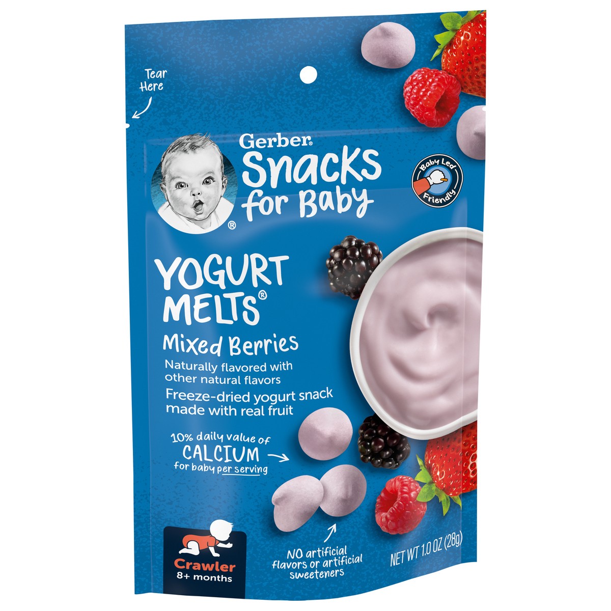slide 5 of 9, Gerber Yogurt Melts® mixed berries, 1 oz