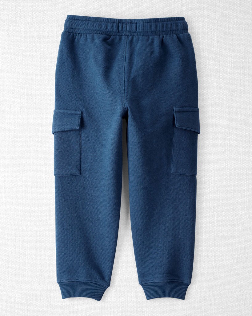 slide 4 of 5, Littleplanet Toddler Organic Cotton French Terry Joggers Dark Sea Blue 2T, 2T