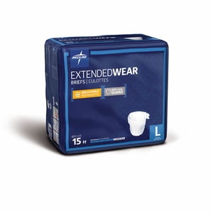 slide 1 of 1, Medline Industries Medline Extended Wear High-Capacity Adult Incontinence Briefs, Large, 15 ct