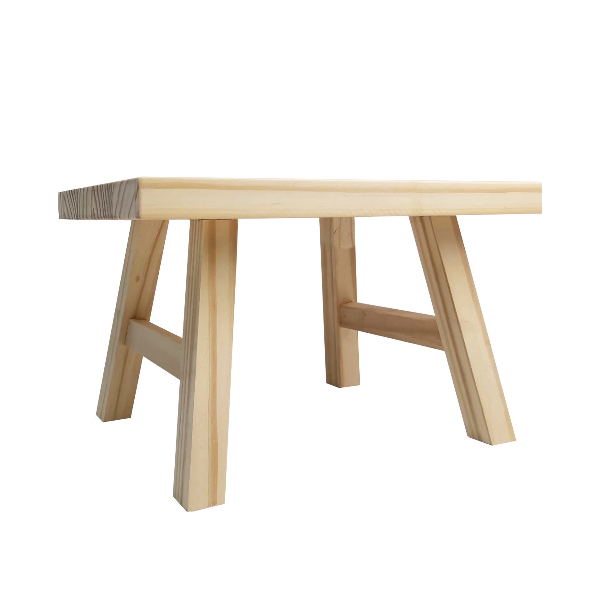 slide 3 of 3, 13" Unfinished Wooden Step Stool By Make Market, 12.9 in x 8.9 in x 7.8 in
