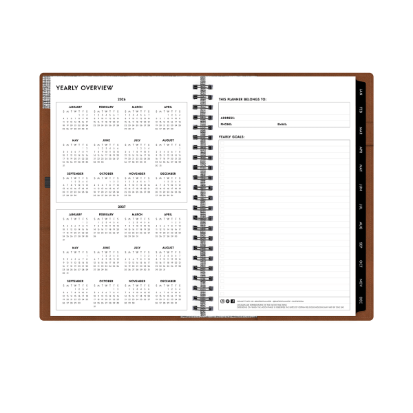 slide 7 of 8, Blue Sky 2026 Blue Sky Professional Weekly/Monthly Planner, 5"" x 8"", Tan, January To December, 152947, 1 ct