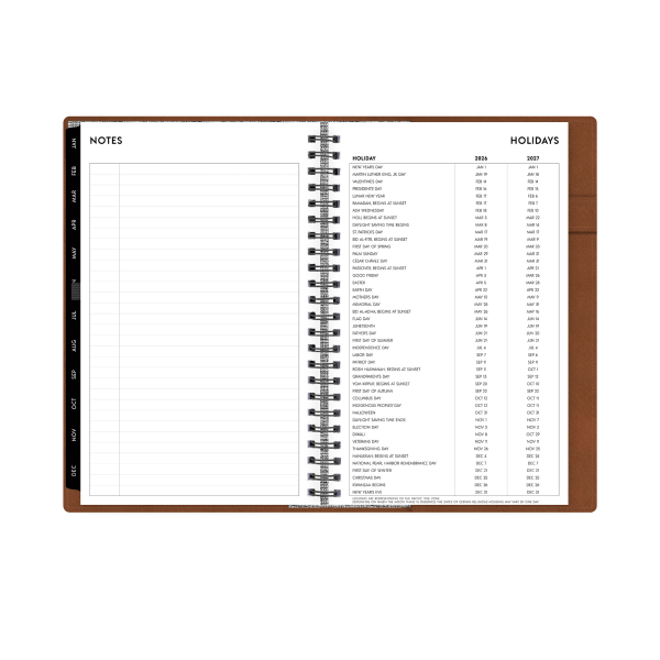 slide 5 of 8, Blue Sky 2026 Blue Sky Professional Weekly/Monthly Planner, 5"" x 8"", Tan, January To December, 152947, 1 ct