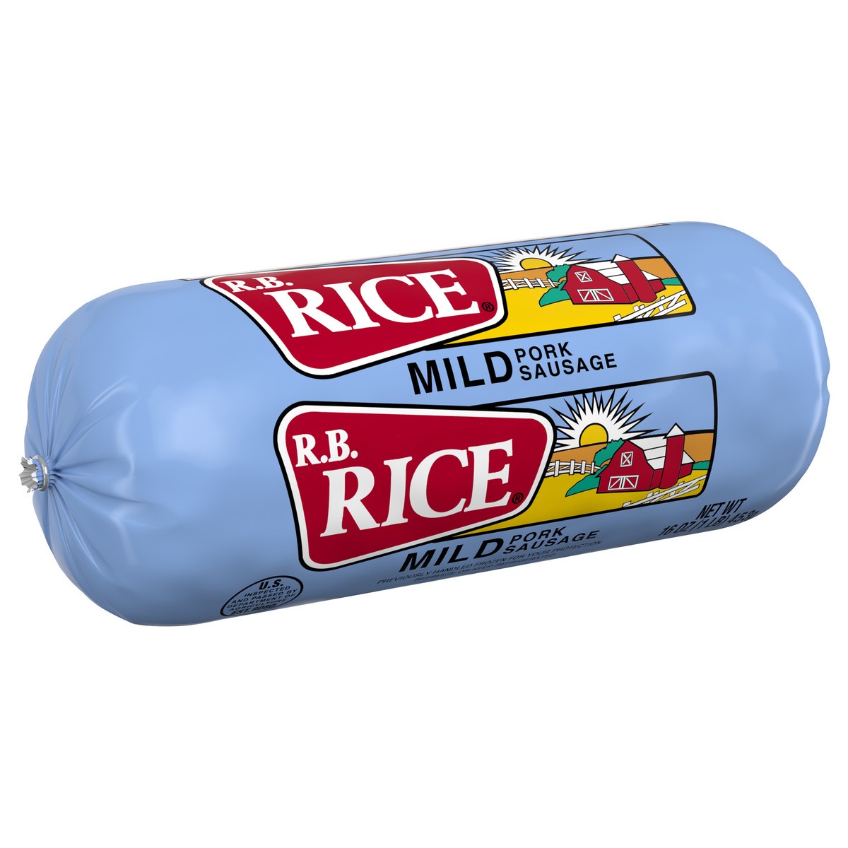 slide 2 of 8, RB RICE R.B. Rice Mild Pork Sausage Roll, 16 oz., 453.59 g