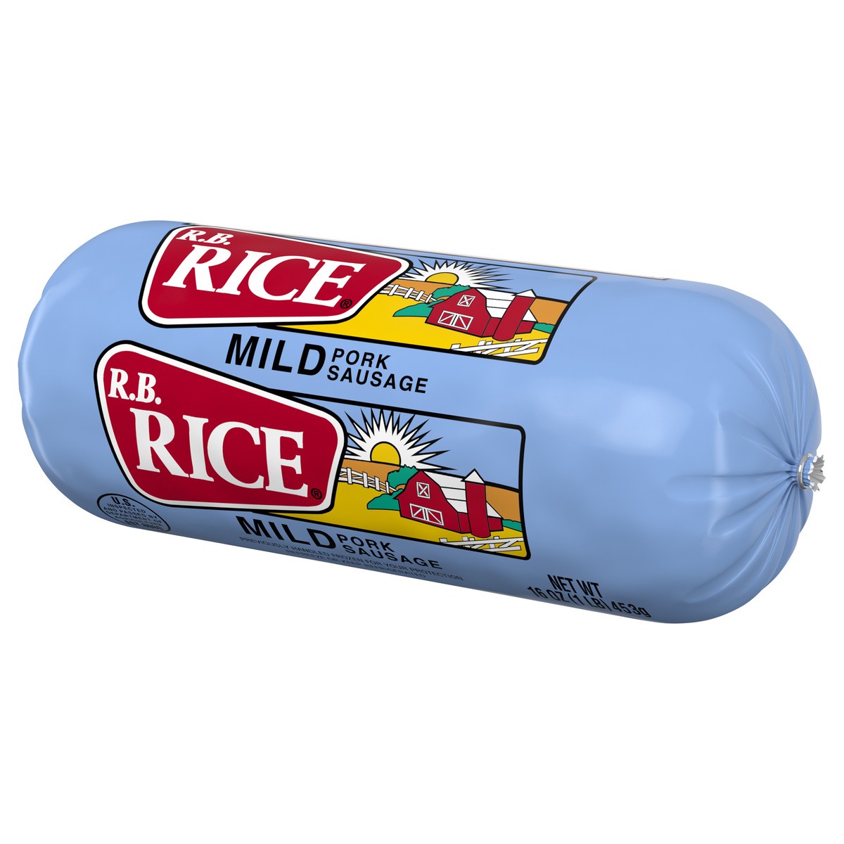 slide 7 of 8, RB RICE R.B. Rice Mild Pork Sausage Roll, 16 oz., 453.59 g