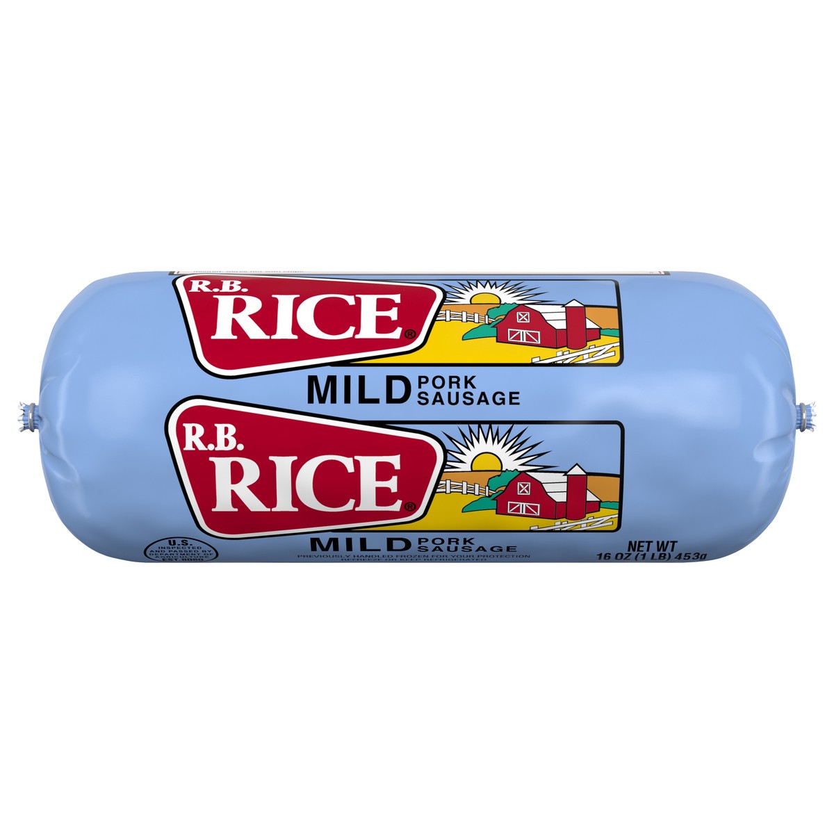 slide 6 of 8, RB RICE R.B. Rice Mild Pork Sausage Roll, 16 oz., 453.59 g