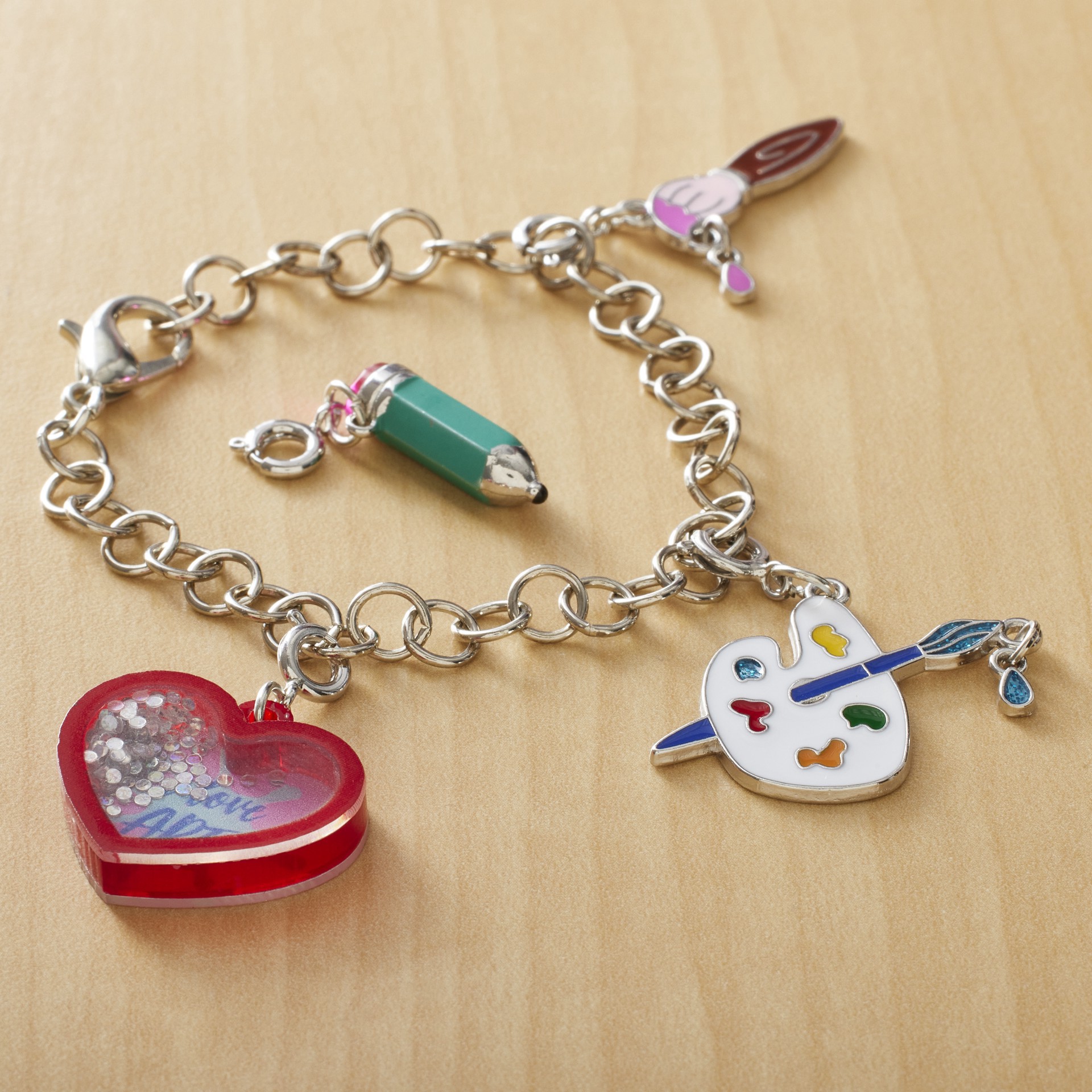 slide 3 of 5, Visual Arts Charms By Creatology, 4ct., 4 ct