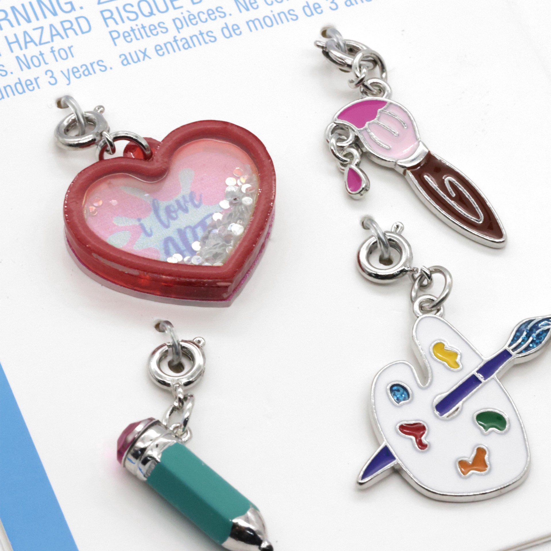 slide 5 of 5, Visual Arts Charms By Creatology, 4ct., 4 ct