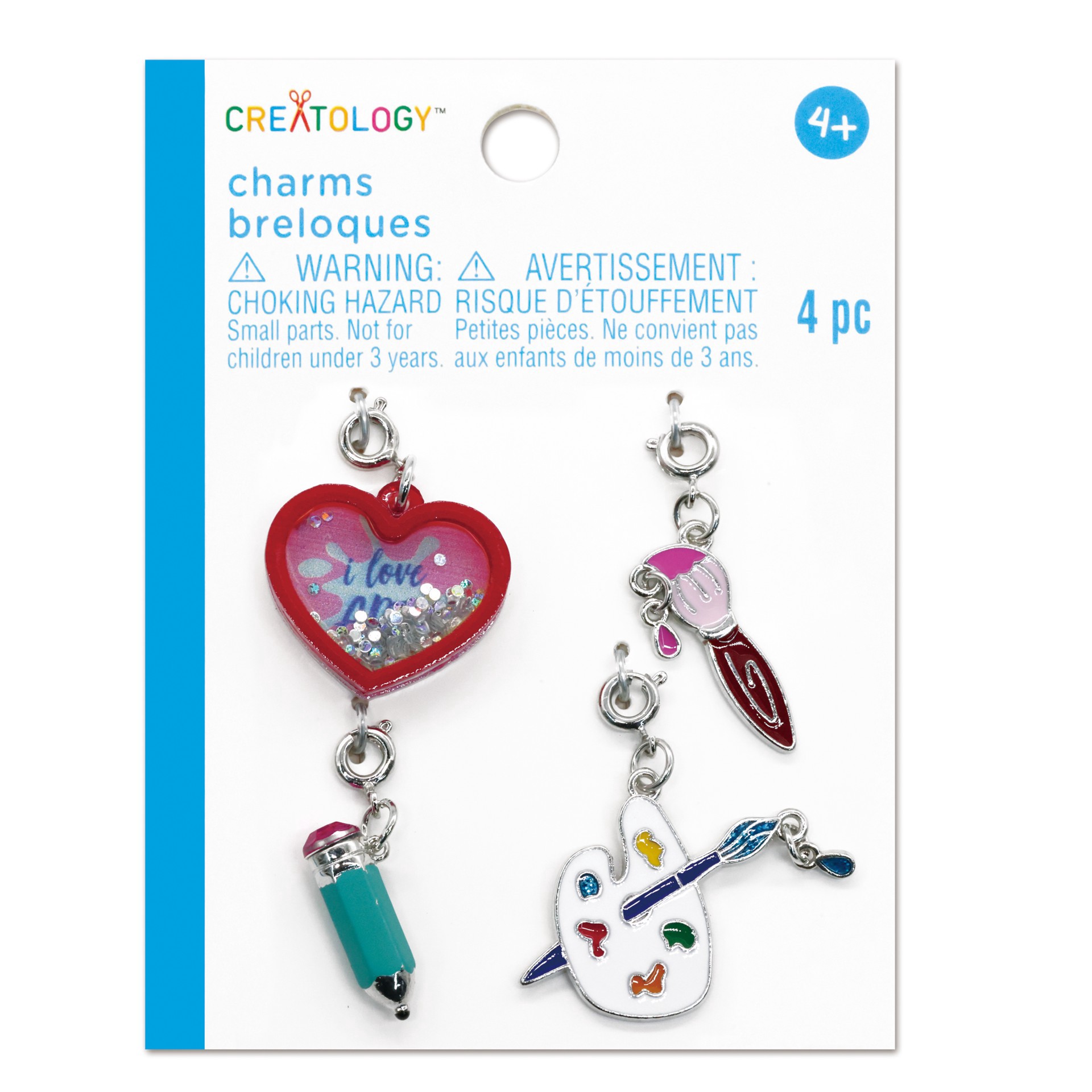 slide 4 of 5, Visual Arts Charms By Creatology, 4ct., 4 ct