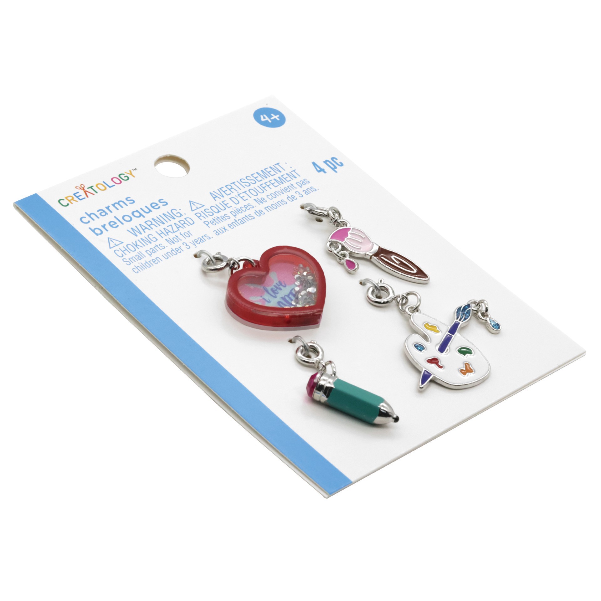 slide 2 of 5, Visual Arts Charms By Creatology, 4ct., 4 ct