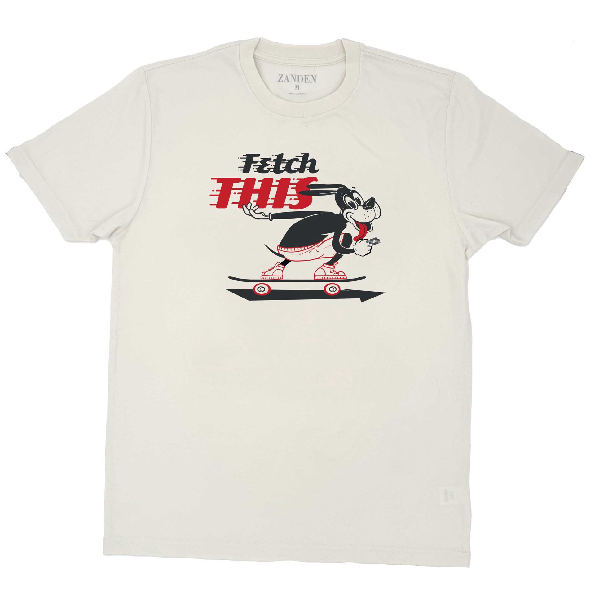 slide 1 of 1, Zanden Fetch This Adult T-Shirt, Medium, MED