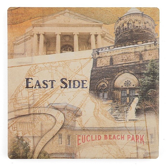 slide 1 of 1, Thirstystone East Side Cleveland Single Square Coaster, 1 ct