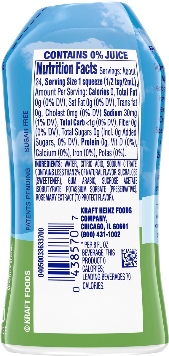 slide 9 of 9, Crystal Light Lime Naturally Flavored Sparkling Water Enhancer Drink Mix, 1.62 fl oz Bottle, 1.62 fl oz