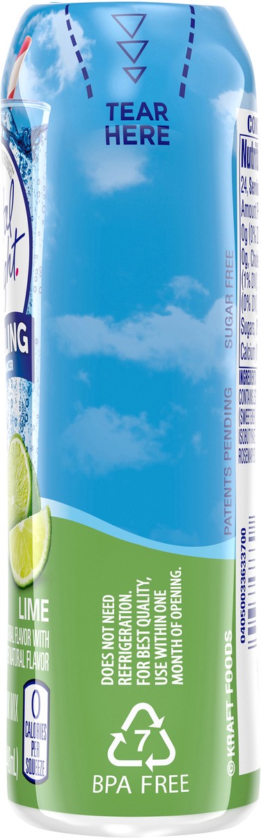 slide 2 of 9, Crystal Light Lime Naturally Flavored Sparkling Water Enhancer Drink Mix, 1.62 fl oz Bottle, 1.62 fl oz