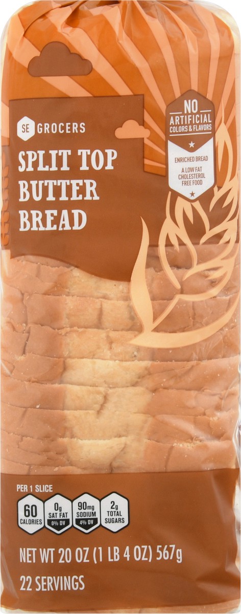 slide 4 of 11, SE Grocers Butter Bread Split Top, 20 oz