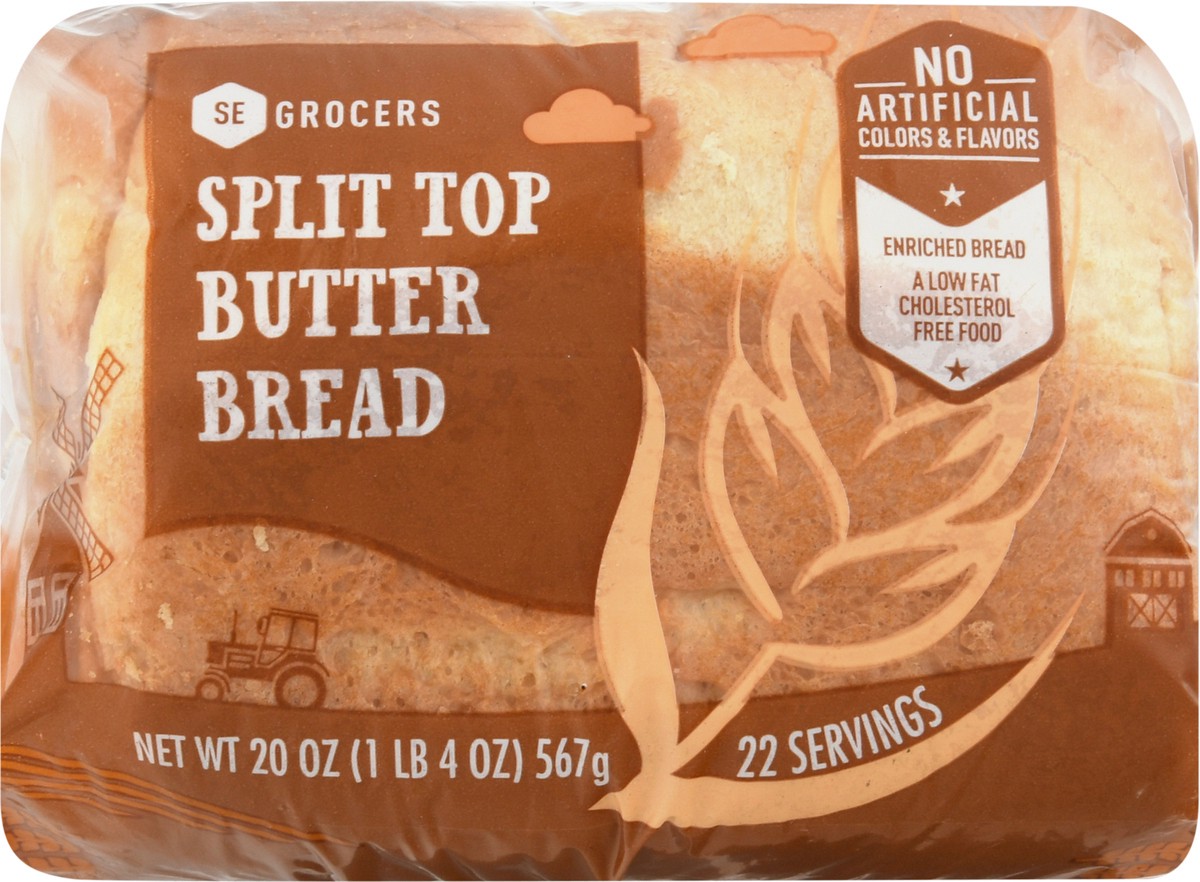 slide 9 of 11, SE Grocers Butter Bread Split Top, 20 oz